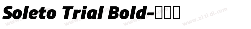 Soleto Trial Bold字体转换